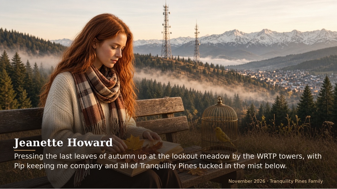 Pressing the last leaves of autumn up at the lookout meadow by the WRTP towers, with Pip keeping me...